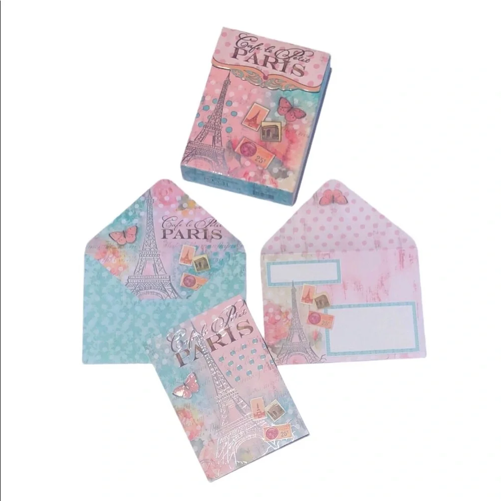 Pooch & Sweetheart Cafe Le Petit Paris Note Cards in Embellished Pouch (73749)